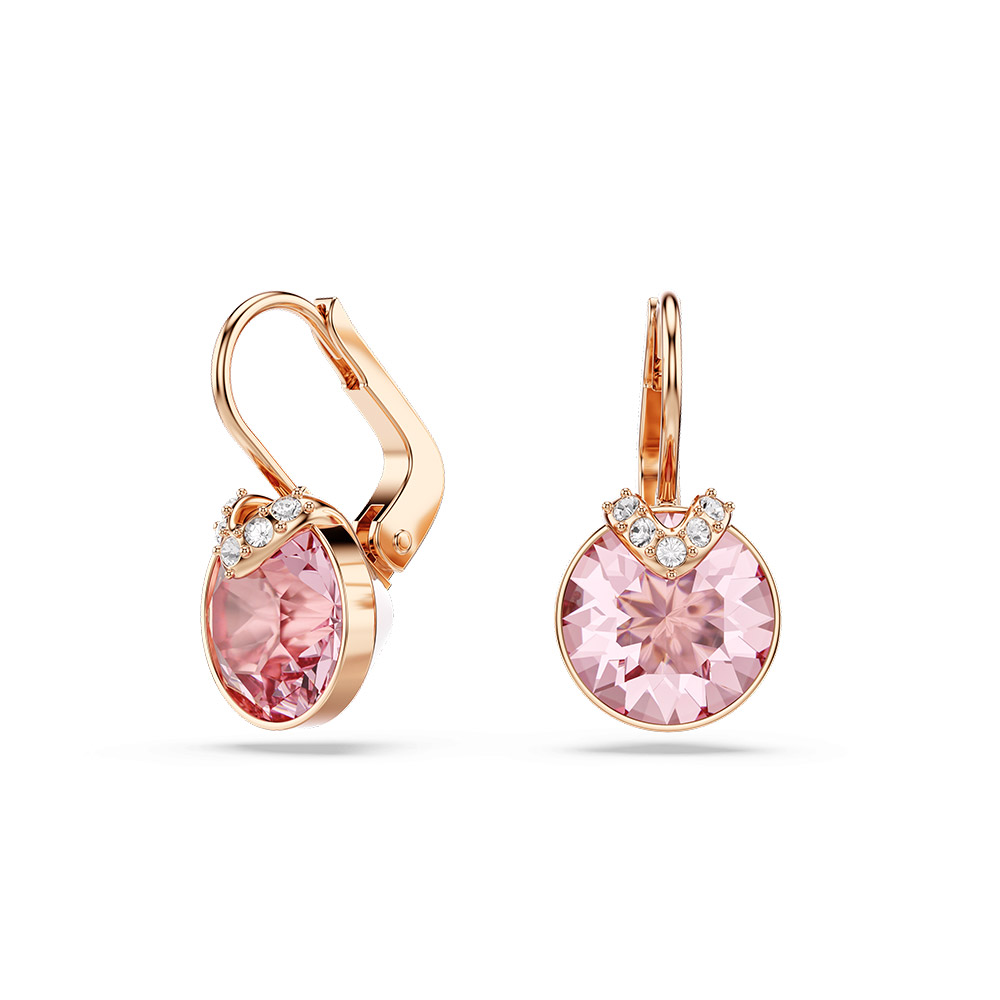 Bông tai Swarovski 5662114 Bella V drop earrings màu hồng