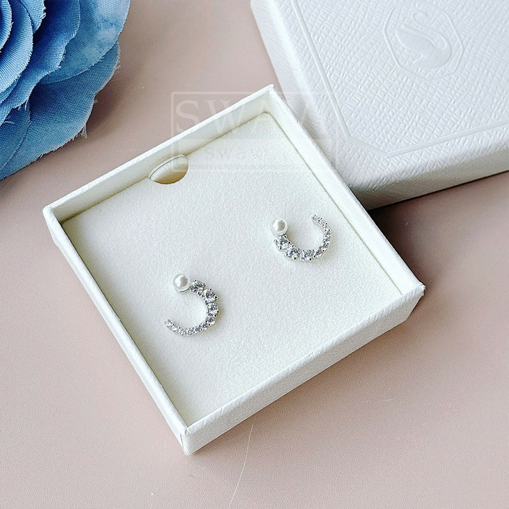 Chi tiết Zirconia Swarovski 5692260 Matrix hoop earrings