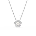 Dây chuyền Swarovski 5755817 Ariana Grande x Swarovski motif hoa trắng