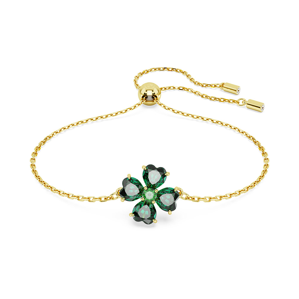 Lắc tay Swarovski 5666585 Idyllia bracelet cỏ bốn lá xanh