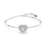 Vòng tay Swarovski 5684385 Idyllia bangle trái tim trắng