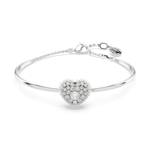 Vòng tay Swarovski 5684385 Idyllia bangle trái tim trắng