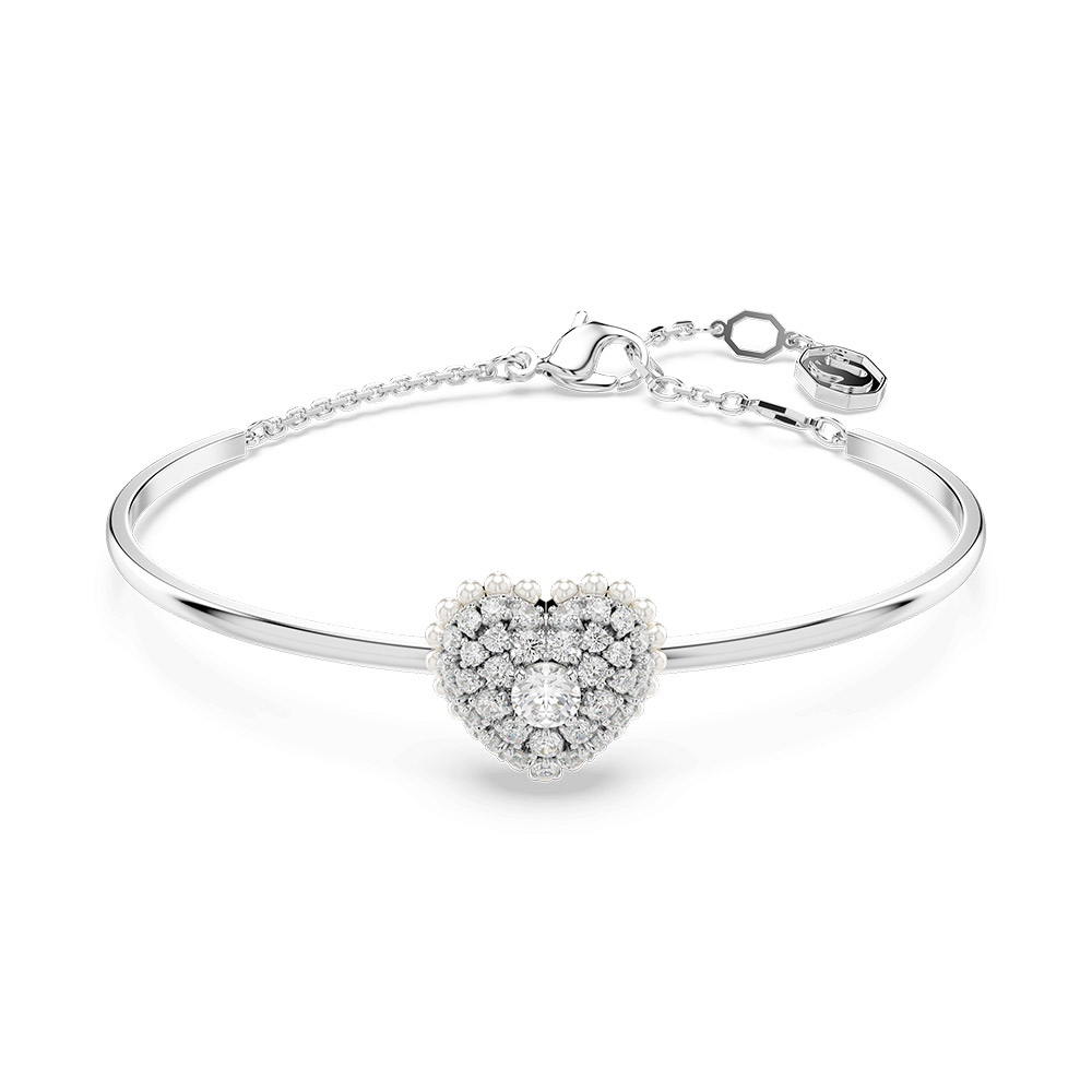 Vòng tay Swarovski 5684385 Idyllia bangle trái tim trắng
