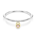 Vòng tay Swarovski 5737267 Idyllia bangle trái tim hồng