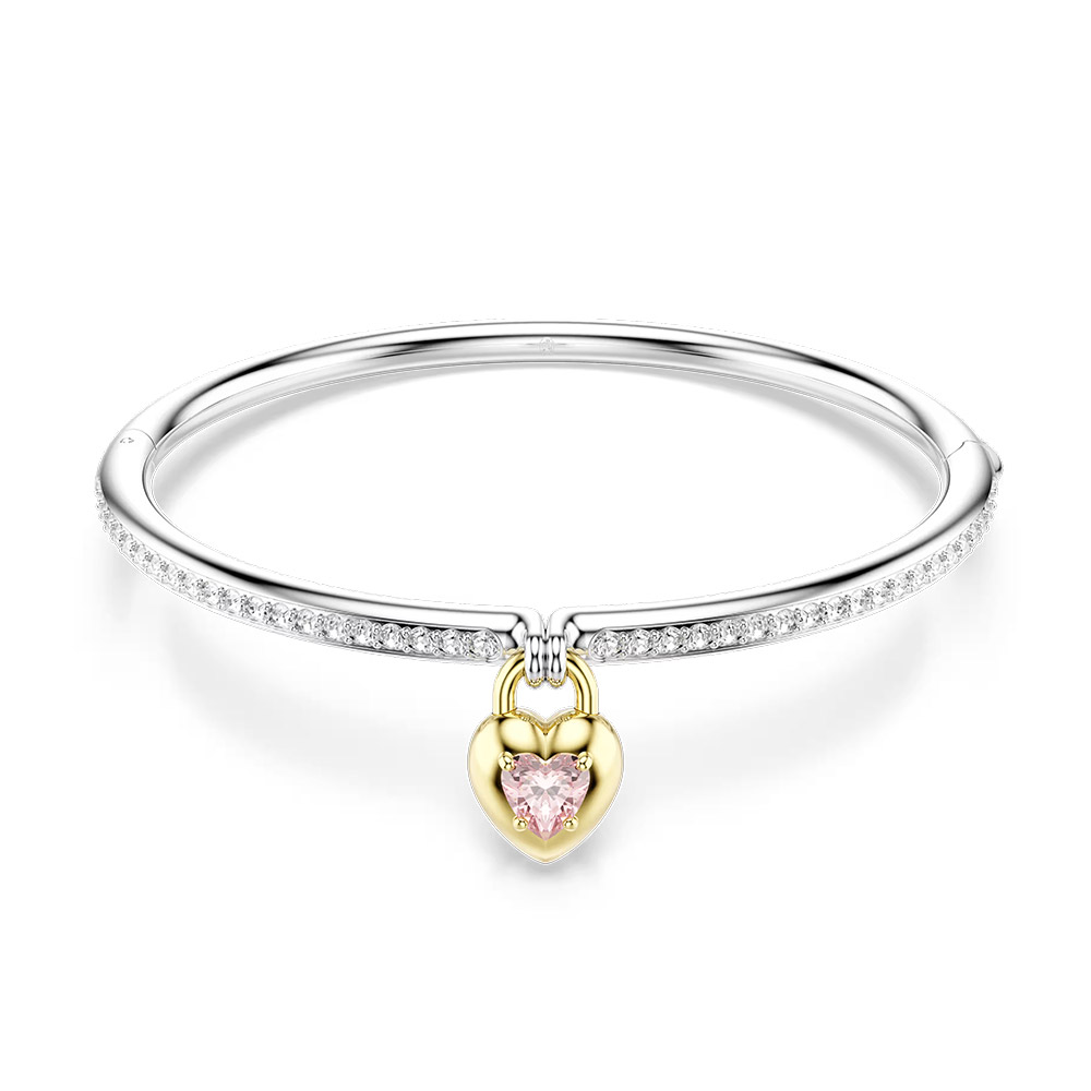 Vòng tay Swarovski 5737267 Idyllia bangle trái tim hồng